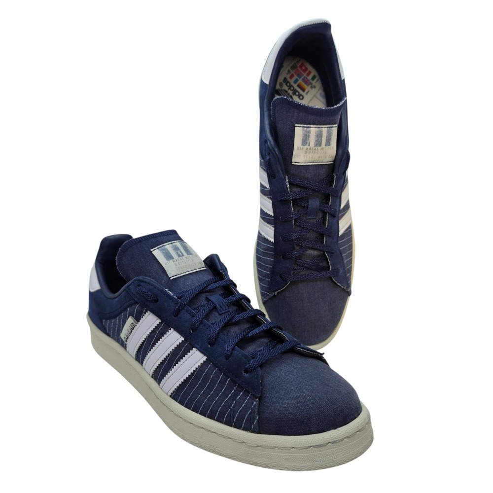 Adidas Campus 00s Sashiko Shadow Navy White Denim Sneakers GY4588 Mens 10.5
